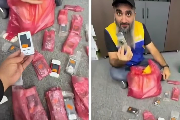 الشحنة وصلته بعد 16 عاماً.. فيديو: لحظة استلام تاجر ليبي شحنة جوالات بعدما تعاقد عليها عام 2010