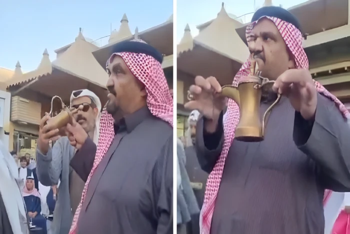 بالفيديو.. بيع "دلة نادرة" في مزاد علني بسوق الزل بالرياض بسعر 4200