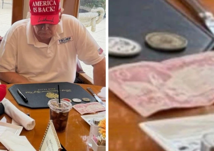 عملة عراقية عليها صورة  " صدام حسين" على مكتب الرئيس ترامب  تثير الجدل!