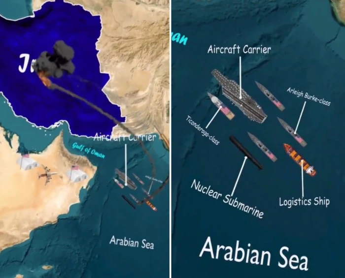 مقطع فيديو يكشف سيناريو الهجوم الأميركي على إيران عبر حاملة الطائرات «أبراهام لينكولن» وصواريخ توماهوك