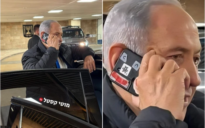 صورة هاتف «نتنياهو» تشعل مواقع التواصل الاجتماعي.. فما القصة؟