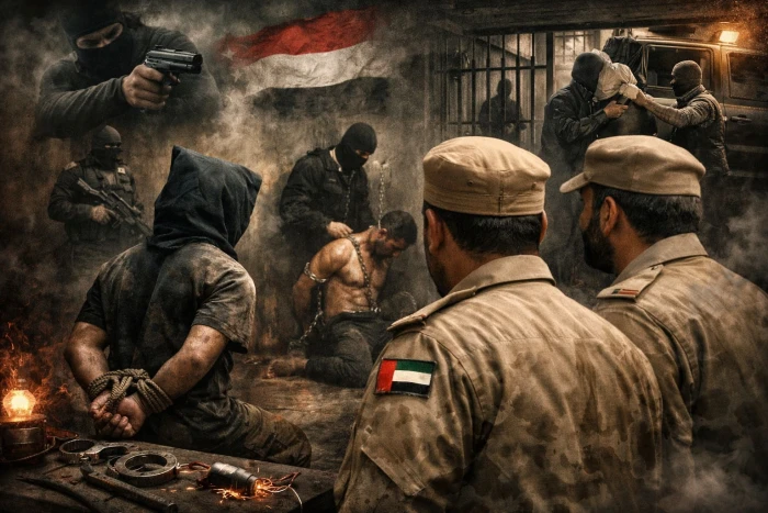 اغتيالات واختطافات.. حقوق الإنسان اليمنية تكشف تفاصيل تورط ضباط إماراتيّين في إدارة سجون سرية وممارسة التعذيب
