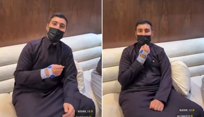 بالفيديو.. أول ظهور لـ«أبو حصة» بعد الحادث الذي تعرّض له رفقة صديقه المتوفى «أبو مرداع»