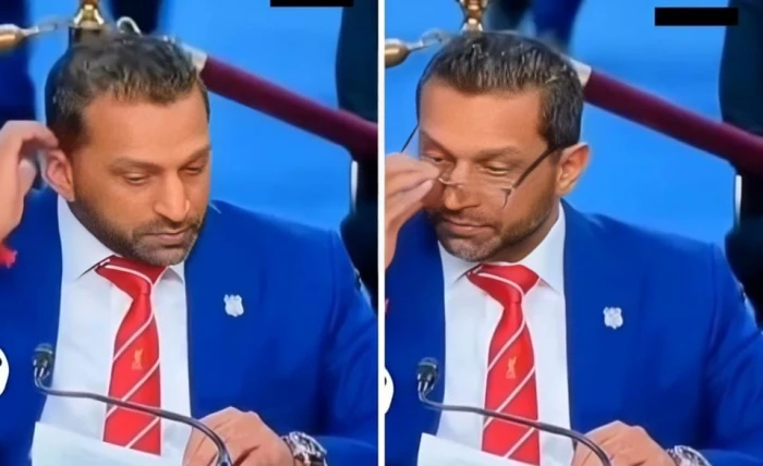 «خلع نظارته وأرسل إشارات لشخص آخر».. بالفيديو.. ردة فعل مفاجئة لمدير الـ FBI أثناء اطلاعه على أوراق خلال جلسة رسمية