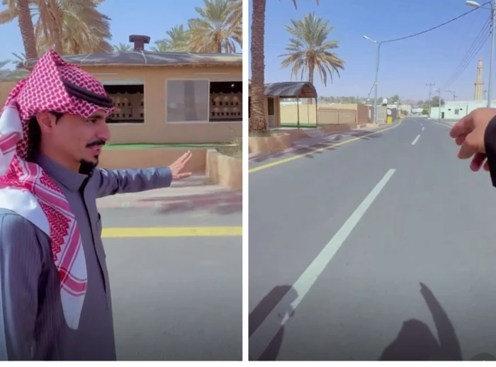 بالفيديو.. شارع كامل بمجالس مفتوحة 24 ساعة لاستقبال الضيوف في جبة بحائل