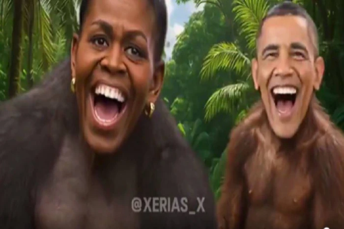 ترامب ينشر فيديو يظهر أوباما وزوجته على هيئة "قردين" يقفزان