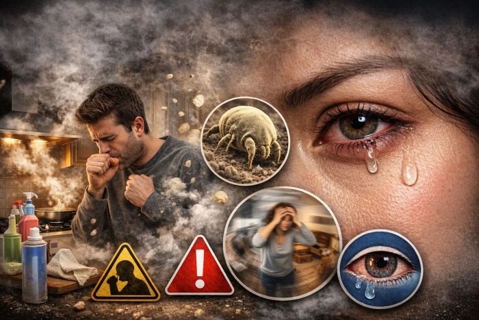 قد لا يخطر على البال.. باحثون يكشفون مفاجأة حول سبب يومي داخل المنزل يؤدي للسعال والحساسية ودموع العين