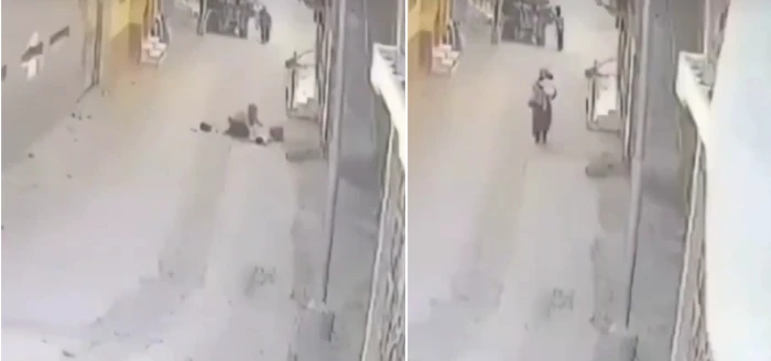 مصر.. بالفيديو: امرأة تلقي أنبوبة غاز من نافذة وفجأة تسقط على امرأة تحمل طفلها أثناء مرورها في الشارع