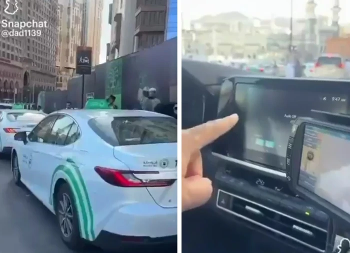 بمجرد الجلوس يبدأ العداد.. بالفيديو: صانع محتوى يوثق التقنيات الحديثة لسيارات الأجرة في مكة