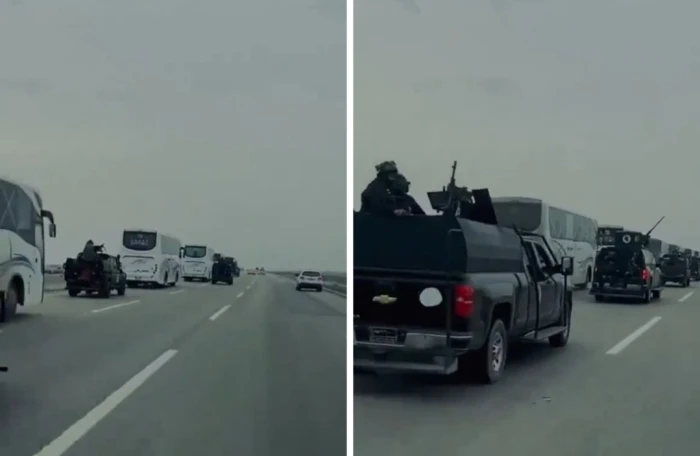 بالفيديو.. رصد دخول حافلات تقل عناصر داعش إلى العراق قادمة من سوريا