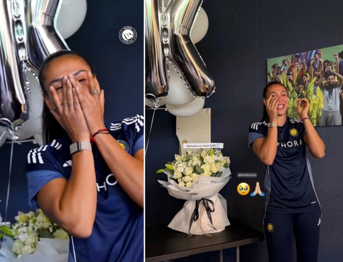 بالفيديو: لاعبة النصر البرازيلية كاثيلين سوزا تعلن اعتناقها الإسلام بعد عامين في السعودية