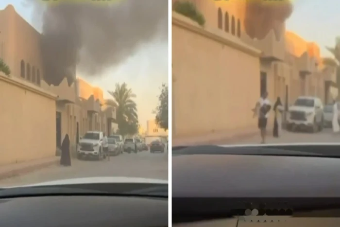 «بينهم طفل معاق».. بالفيديو.. شاب ينقذ عائلة بعدما  احترق منزلهم في الرياض