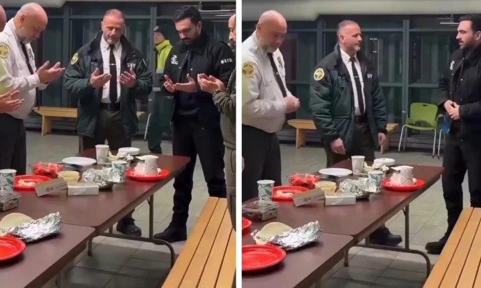 بالفيديو: عمدة نيويورك المسلم زهران ممداني يشارك رجال شرطة مسلمين الدعاء قبيل الإفطار في رمضان