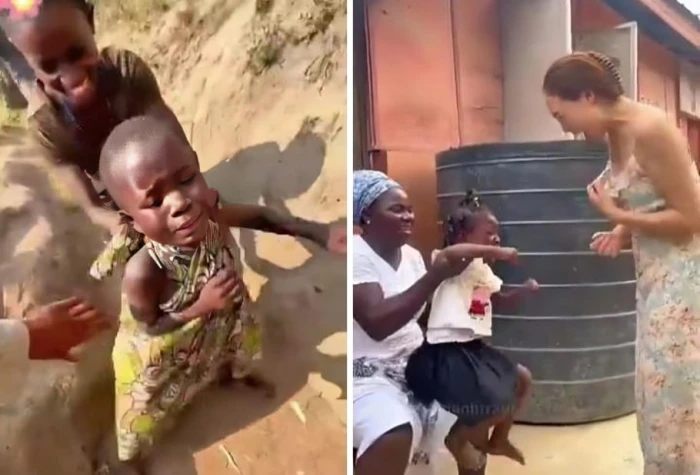 بالفيديو.. ردة فعل أطفال أفارقة عند رؤيتهم امرأة بيضاء لأول مرة في حياتهم