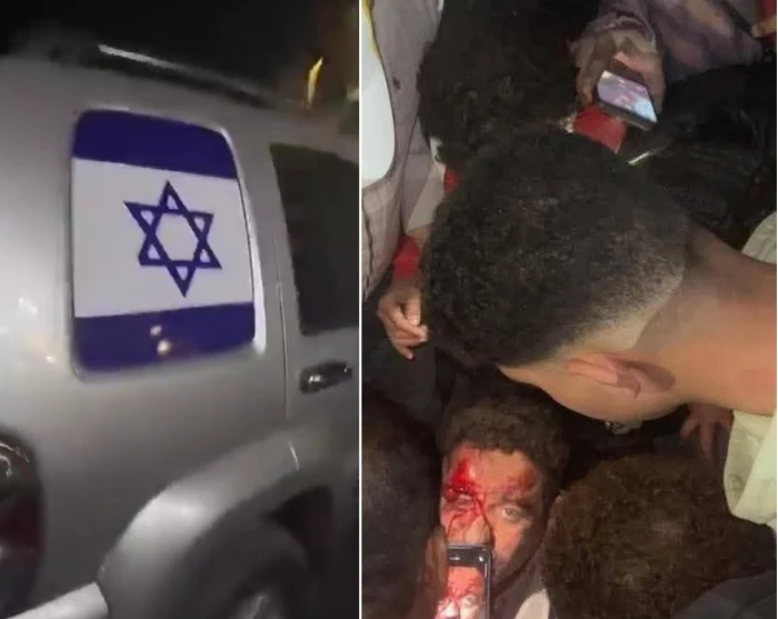 "موتوه".. بالفيديو: مصريون يوقفون شابًا يقود سيارة ترفع علم إسرائيل وينهالون عليه ضربًا في الجيزة