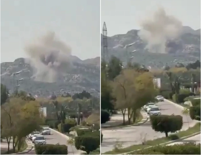 مقر المحطة النووية.. بالفيديو: قصف يستهدف قاعدة صواريخ بمدينة "بوشهر" الإيرانية