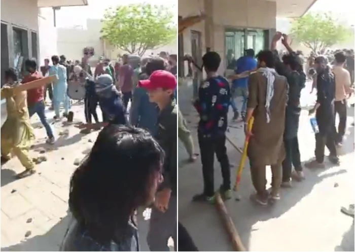 بعد توجيه ضربة لإيران.. بالفيديو: متظاهرون في باكستان يقتحمون القنصلية الأمريكية ويحطمون النوافذ وأنباء عن سقوط 8 قتلى