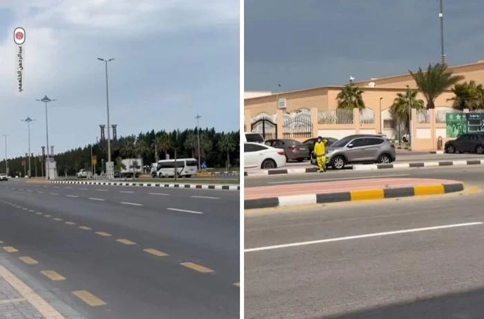 بالفيديو.. هدوء تام وحركة طبيعية في الأحياء المجاورة لمصفاة رأس تنورة بعد اعتراض مسيّرتين