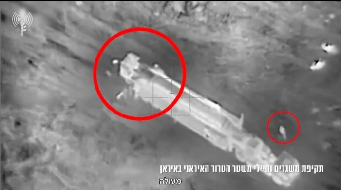 بالفيديو:  لحظة استهداف المقاتلات الإسرائيلية عشرات الصواريخ الباليستية الإيرانية قبل إطلاقها