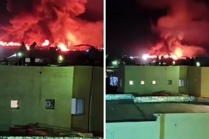 بالفيديو.. مسيرة إيرانية تستهدف منشأة خاصة بالطاقة في البصرة