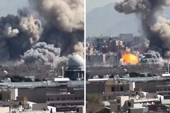 بالفيديو.. انفجارات ضخمة لحظة قصف أكبر قاعدة للحرس الثوري في طهران