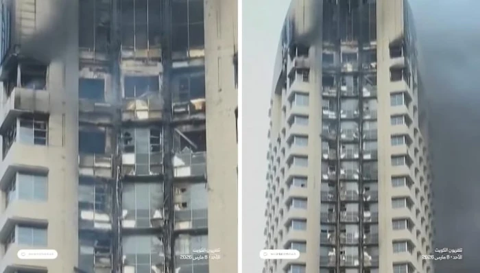 بالفيديو.. مشاهد لآثار القصف الإيراني على مبنى مؤسسة التأمينات الاجتماعية في الكويت