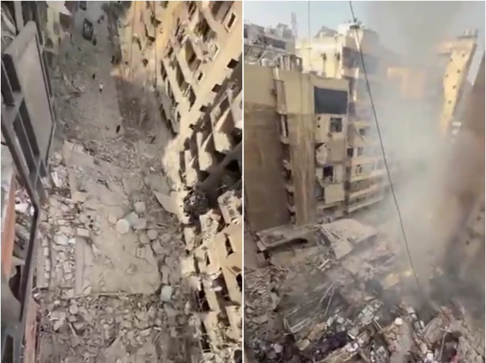 فيديو يوثق الدمار الواسع الذي سببته الضربات الإسرائيلي على الضاحية الجنوبية