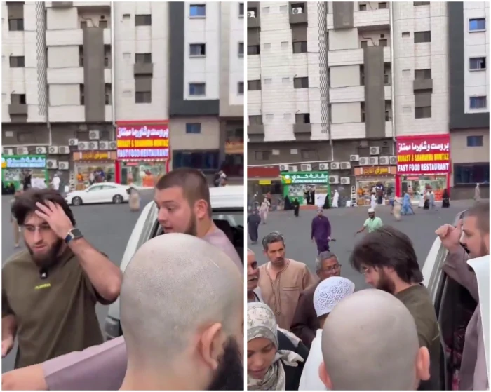 بالفيديو.. متطوع أجنبي يوقف توزيع المشروبات في مكة بعد حدوث فوضى وتسببها بزحام في شارع عام
