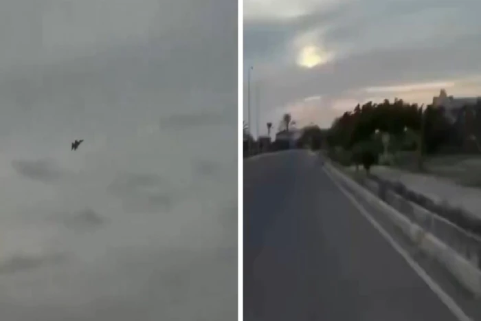 بالفيديو..  مقاتلة أمريكية تحلق على ارتفاع منخفض فوق ميناء تشابهار وتقصف أهدافًا داخل إيران