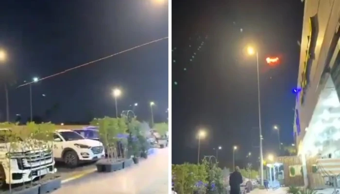 بالفيديو.. لحظة التصدي للمسيرات الإيرانية التي استهدفت محيط السفارة الأمريكية في بغداد