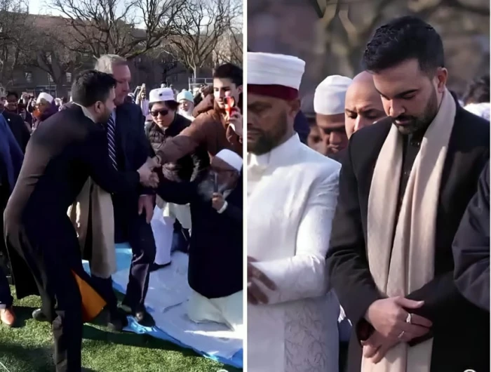 كأول زعيم مسلم لأكبر مدينة في أمريكا.. بالفيديو.. عمدة نيويورك "زهران ممداني" يؤدي صلاة عيد الفطر.. ويهنئ المسلمين باللغة العربية