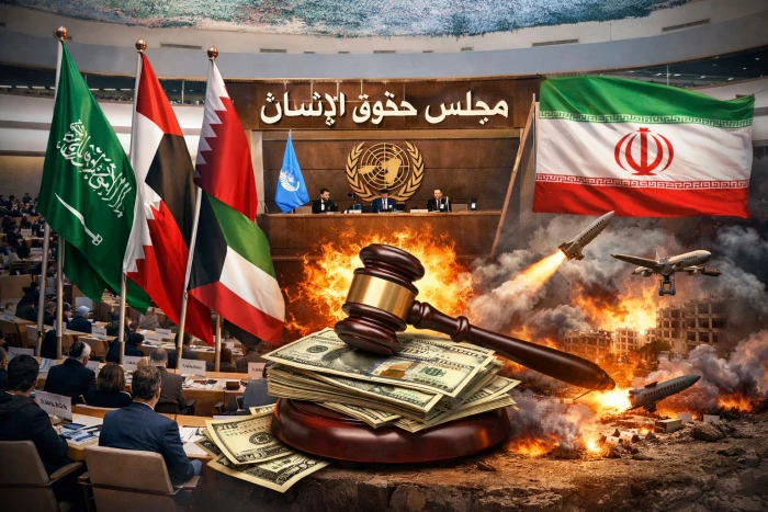 طالب طهران بدفع تعويضات.. بيان من مجلس حقوق الإنسان بشأن هجمات إيران على دول الخليج