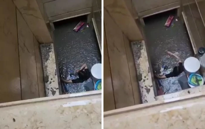 بالفيديو: مياه الأمطار تحاصر عاملة منزلية داخل غرفتها في "سرداب" منزل كويتي