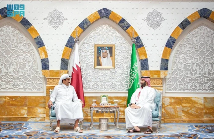 تفاصيل لقاء ولي العهد بأمير قطر في جدة