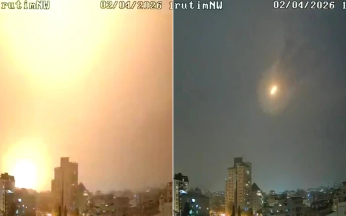 بالفيديو: لحظة سقوط صاروخ  بالستي إيراني في بيتاح تكفا وسط إسرائيل