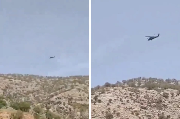 تحليق مروحية أمريكية داخل الأجواء الإيرانية في مهمة لإنقاذ طيار أمريكي سقطت طائرته داخل الأراضي الإيرانية