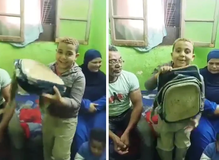 "المال الحلال أهوه".. ردة فعل الطالب المصري صاحب فيديو الحقيبة المفقودة بعد العثور عليها