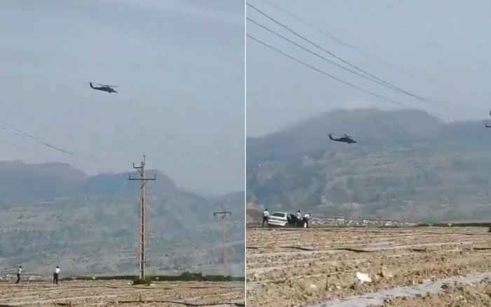 بالفيديو: عناصر من الشرطة الإيرانية يطلقون النار على مروحيتين أمريكيتين خلال عملية بحث عن الطائرة التي سقطت اليوم