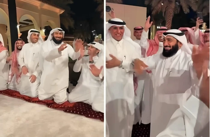 ‏بالفيديو.. رجل الأعمال "بدر الراجحي" يرقص سامري في حفل زفاف ابنته