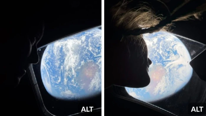 ناسا تنشر صورة لرائدي فضاء يراقبان الأرض من داخل المركبة خلال رحلتهما نحو القمر