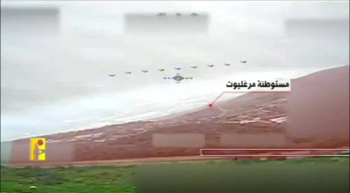 حزب الله ينشر فيديو لاستهداف قاعدة عسكرية في مستوطنة "مارغليوت" شمال إسرائيل