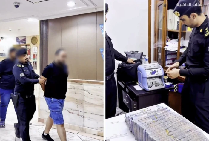 بالفيديو.. لحظة القبض على 4 مقيمين لارتكابهم عمليات نصب واحتيال بنشر إعلانات تقديم خدمات حج وهمية.. والكشف عن جنسياتهم