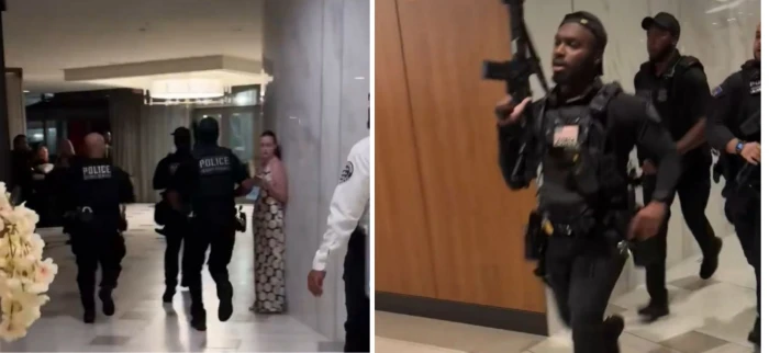 بالفيديو: مقتل مشتبه به على يد هيئة خدمة الأمن السري في بهو عشاء مراسلي البيت الأبيض