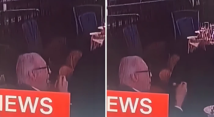 لحظة هدوء وسط الارتباك.. فيديو طريف لمسن يواصل طعامه أثناء الاستنفار الأمني في عشاء مراسلي البيت الأبيض