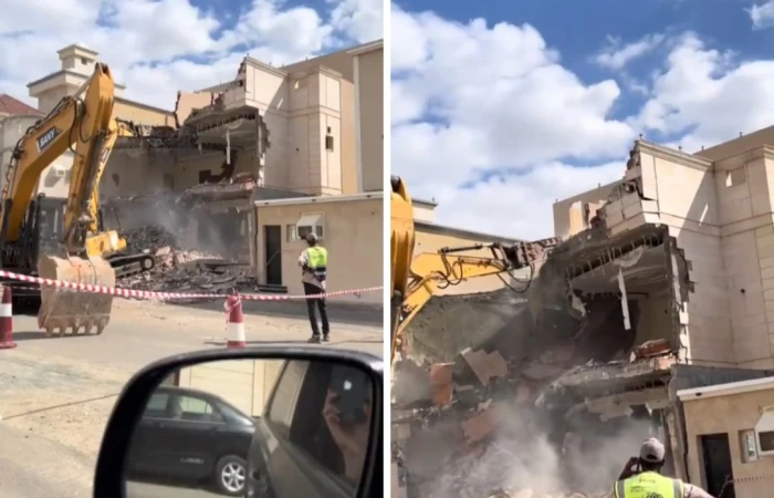 بالفيديو: لحظة هدم فيلا سكنية بعد 6 سنوات من إنشائها.. ومطور عقاري يكشف ما اكتشفه المالك بعد عام من شرائها عن طريق البنك