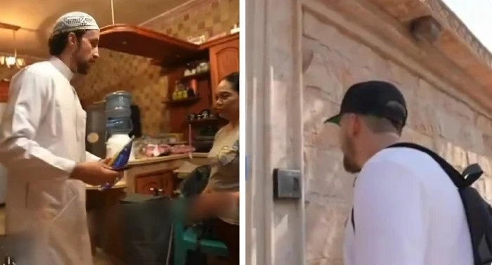 بالفيديو.. يوتيوبران كنديان يطرقان الأبواب في أحد الأحياء بالمملكة لطلب الطهي داخل المنازل.. وردود أفعال المواطنين