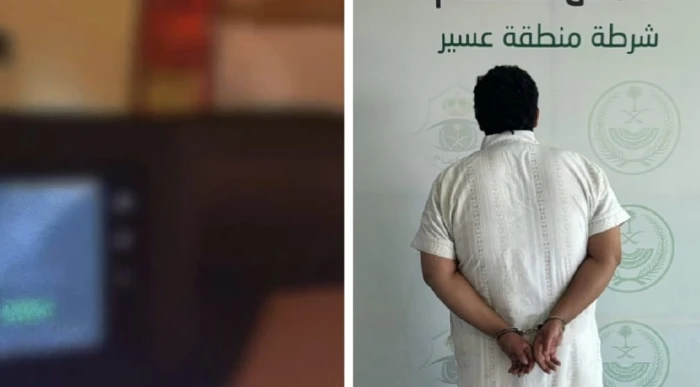 القبض على شخص تعمد الاصطدام بمركبة أمنية متوقفة في عسير - فيديو