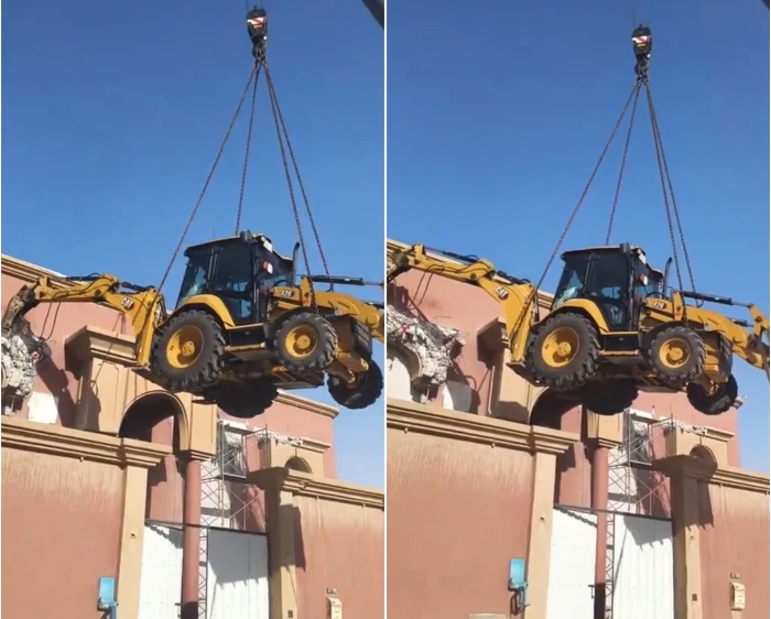 بالفيديو:  أخطر وأغرب فكرة لهدم واجهة فيلا تثير الجدل