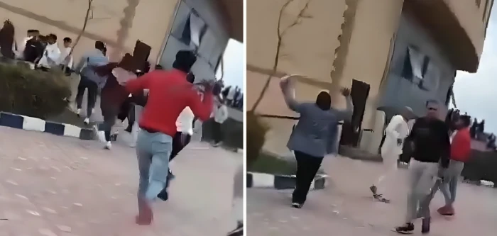 مصر.. بالفيديو: بلطجية يقتحمون جامعة رشيد ويطاردون الطلاب بالأسلحة البيضاء والعصي