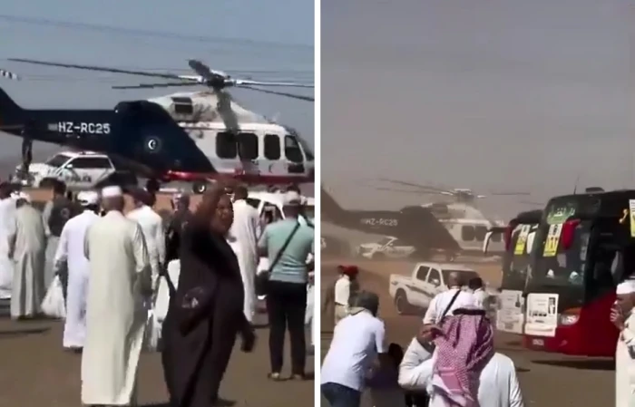 بالفيديو.. طائرة إسعاف سعودية تنقل مسنة عراقية بعد تعرضها لأزمة صحية في حائل أثناء سفرها براً لأداء  الحج